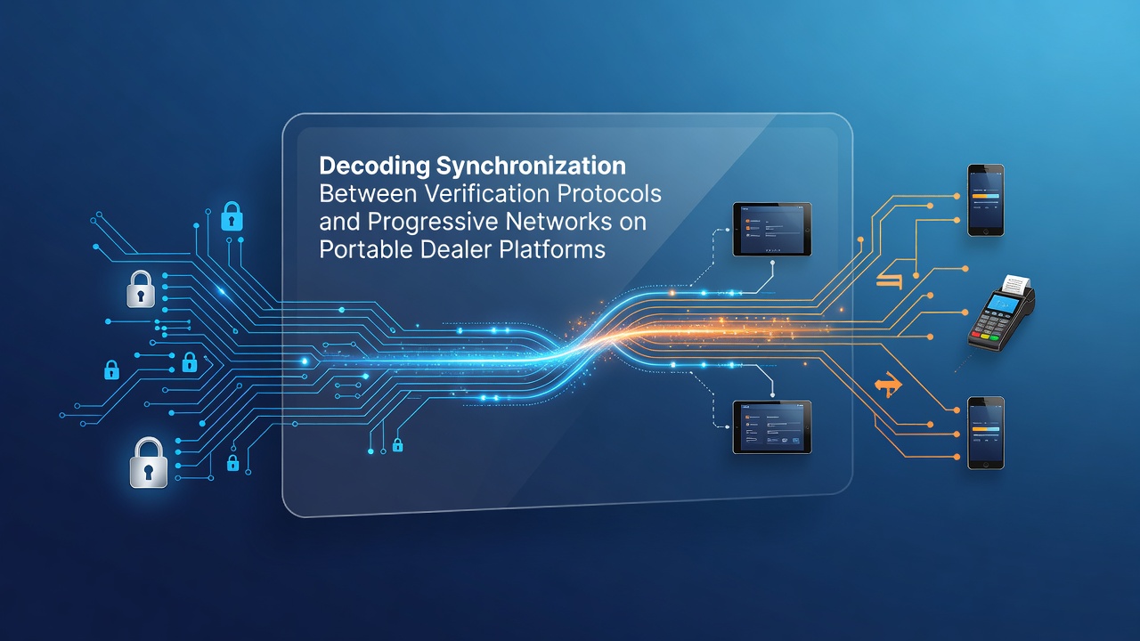 Technical diagram showing data flows between verification systems and progressive jackpot networks on mobile live dealer platforms