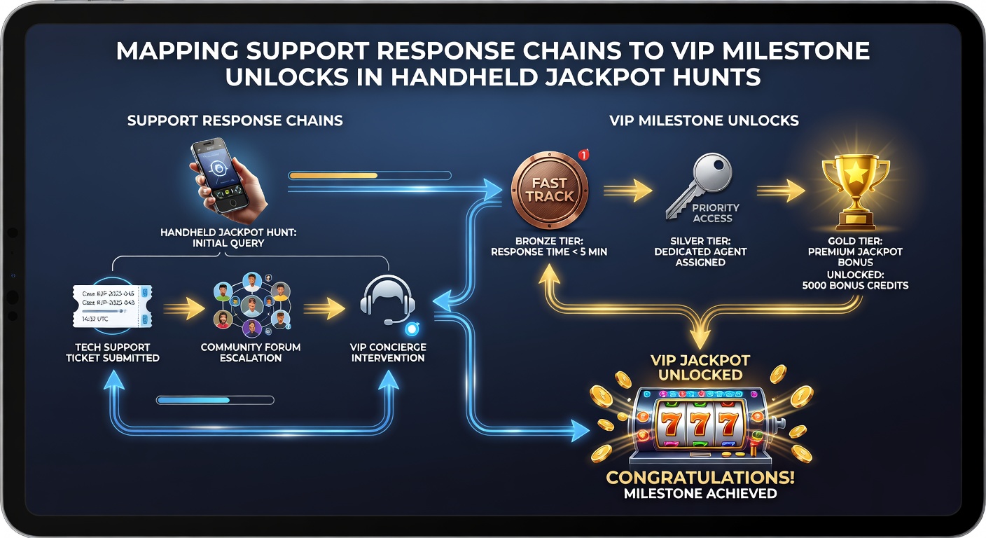 Flowchart showing how customer support interactions map to VIP tier advancements in mobile jackpot hunting scenarios