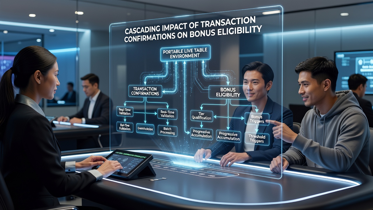 Close-up view of transaction confirmation notifications during a live dealer session on a handheld device
